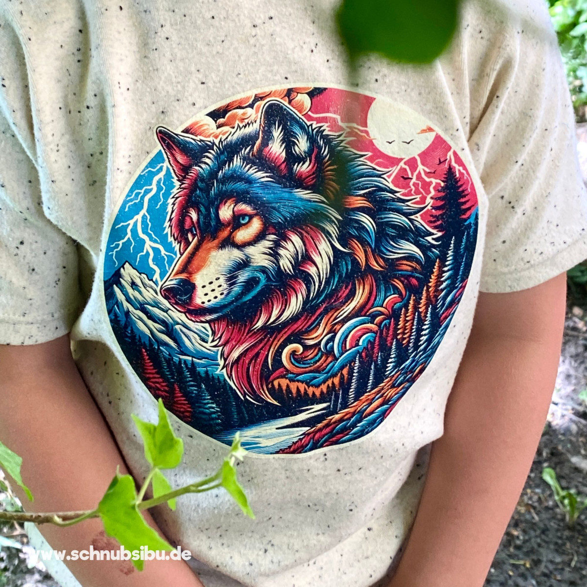 Bügelbild Mystischer Wolf